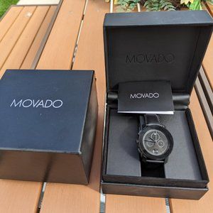 Movado Men's Watch Bold Black Dial